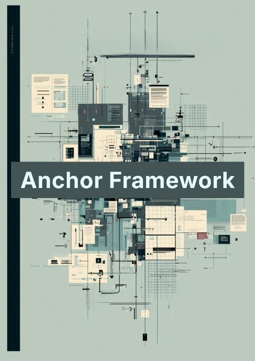 Book cover of 'Anchor Framework' with architectural design elements on a light blue background